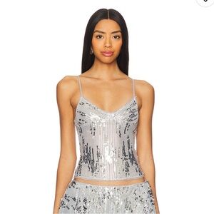 Jaded London Sequin Lace Cami
